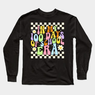 In My 100 Days Of School Era 100 Days School Teacher Groovy Long Sleeve T-Shirt